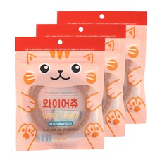 캣츠모리 와이어츄 실꼬리돔&연어맛 고양이 덴탈껌, 15g, 3개