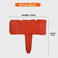 20개 플라스틱 정원 테두리 모조 돌 울타리 패널 파티오 야외 장벽, 03 20pcs red