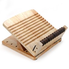 天然櫸木傾斜板，多角度可調滾輪按摩足底腿部伸展訓練器材，櫸木材質堅固耐用, 天然櫸木原木色