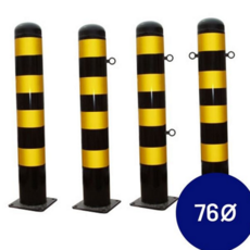 철제 일자형 볼라드 안전 스틸 주차금지 철제 앙카식 볼라드 도로변 안전구조물 고정식 용안전 시설물 공원, 고리없음_T748405