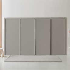 보루네오 E0 PET 파스텔 슬라이딩 붙박이장 30cm, 웜그레이 30cm