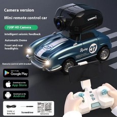 FPV RC카 드론 카메라 RC 무선 미니 딱정벌레 리모컨 자동차 드리프트 실시간 변속기 레이싱 시뮬레이션 모델 장난감 축제 GIF 2.4G, D with camera