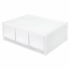 투웨이(2-Way) 수납함 3단 흰색(284x202x107mm) 343557