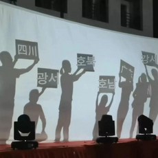 대형 연극 무대막 커튼 인형극 공연 그림자 흰색천, 화이트 패브릭 2.8mx5m, 1개