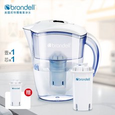 美國邦特爾 Brondell H2O 八周長效濾水壺（白）, 1個, 白