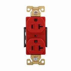 COOPER AH5362系列 20A 125V NEMA 5-20R DUPLEX型 高級工業級插座 BSMI認證, 1個, AH5362RD 紅色,單插座不含面板