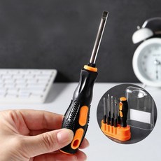 HS 초정밀 드라이버 시계 안경 노트북 핸드폰 수리 세트 6종, 1개