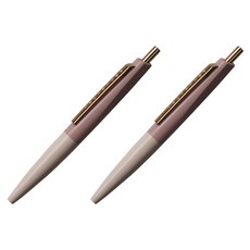 안테릭 미니 유성 볼펜 0.5mm BP10, 헤이지 핑크 + 에크루 베이지, 2개