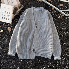 寬鬆百搭針織衫外套 oversize 韓版潮男排扣減齡百搭圓領軟糯毛衣上衣