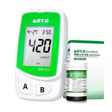 요산수치 측정기 혈당계 정밀 모니터링 통풍 콜레스트롤, 요산 측정기 +스트립 바늘 솜 25개세트, 1개