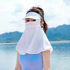 防曬防寒面罩女防紫外線夏季冰絲薄款臉基尼面罩護遮陽臉罩防護