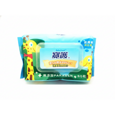WEDISON衛麗生 寶護清爽型濕紙巾80抽 純水濕巾 寶寶濕紙巾 純水濕紙巾 溫和清潔 敏感肌嬰兒適用, 1個, 80枚