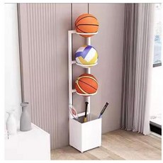 농구공 축구공 보관 스탠드 선반 철제선반 정리 볼거치대, 화이트-3단계, 1개