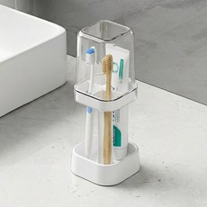 에비노 다기능 위생적인 칫솔 관리 거치대, 화이트, 1개