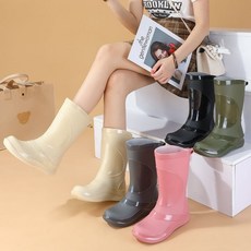 호미존 여성 기본 초경량 방수 레인부츠 미끄럼 방지 가벼운 작업 낚시 장화