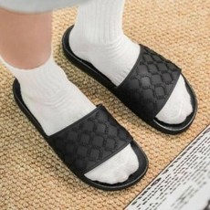 拖鞋 浴室拖鞋男款EVA橡塑踩屎感防滑防臭室内拖鞋家居软弹厚底防水室外拖鞋大码数静音止滑外出凉拖男耐磨轻便舒适不磨脚休閒拖鞋, 47, 黑色