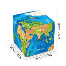 매직큐브 두뇌발달 취미 입체퍼즐 장난감 세계 지도 2x2 3x3 스피드 큐브 4x4 UV 프린팅 엘리먼트 매직 교육용 퍼즐, [02] 2x2-ZNX445
