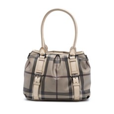 버버리 중고 2000-2025 스몰 스모크 체크 코팅 캔버스 노스필드 사첼 백