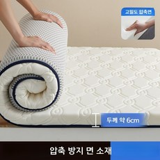 라텍스 침대위토퍼 손님용 슈퍼싱글 푹신한 수면 매트, D.학생용 90x190cm, 17.흰색 길상운 6cm 밀크실크