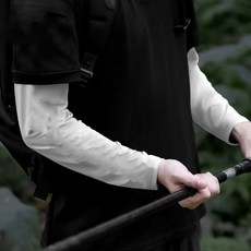 防曬冰袖女夏季羅口寬鬆加大款, 白色保暖1雙, 1個