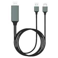 【影聲同步】安卓/Typec/iphone HDMI電視線 HDMI 手機轉電視 手機接電視 電視轉接器, 1個, 黑色 lightning轉HDMI