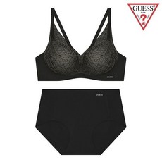 [백화점정품] 게스 언더웨어 [선물포장] 레이스 프리컷 브라팬티세트 GEWBRPT935BK