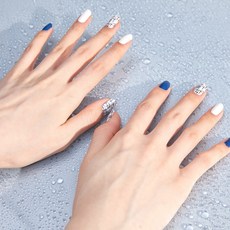 벨라넬라 붙이는 매니큐어 네일스트립 네일아트 Blue Check, 1개, 블루