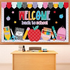 Chiazllta 컴포지션 노트 교실 장식 환영 개학 게시판 세트 크레용 연필 다채로운 구성 문구 종이 컷아웃 학교 첫날 벽 문 장식용 198229 8497138444