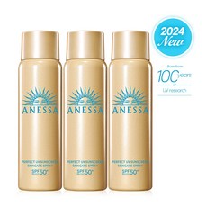 아넷사 퍼펙트 UV 선스크린 스킨케어 스프레이 NA SPF50+ PA++++, 60g, 3개
