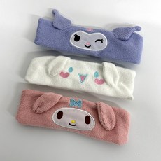 일본 정품 산리오 세안 헤어밴드 캐릭터 메이크업밴드, 1개, 퍼플