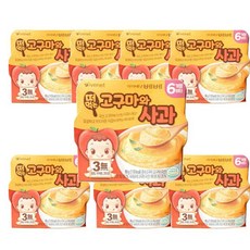 아이배냇 베베 떠먹는 고구마 세트 (6개월부터) 사과 90g 8개 기저귀가방 여행, 3세트