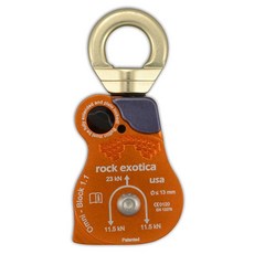 Rock Exotica Omni-Block 5.1cm(2인치) 싱글 풀리 (오렌지) - 등반 및 리깅 시스템용 회전 도르래 미국 제조 177320, 1.1"