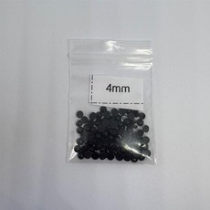 無品牌 黑色平底毛絨玩具眼睛 DIY手工公仔玩偶配件, 1個, 4mm  (100顆)