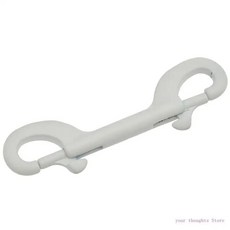 스쿠버 다이빙 더블 엔드 스냅 훅 퀵 링크 카라비너 스테인리스 스틸 스냅 훅 클립 스쿠버 트리거 클립 내구성, 하얀색