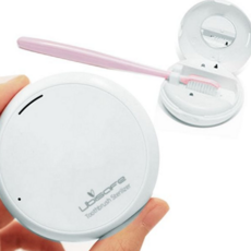 캠핑용 휴대용 칫솔 살균기 벽걸이 칫솔 살균기 충전식 욕실 화이트