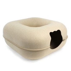 고양이용 사각형 홀 펠트 터널 숨숨하우스(베이지) 고양이하우스 캣하우스 반려묘하우스, 없음, 상세설명 참조, 없음