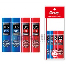 펜텔 아인슈타인 샤프심 0.5mm 4개 세트, 아인 0.5mm HB 2개+B 2개 세트