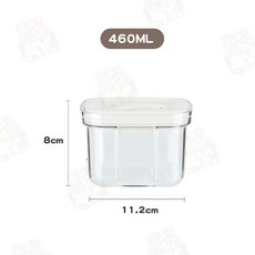 旋轉式密封保鮮 儲物收納 穀物飼料防潮罐, 1個, (100%完全密封)460ML小