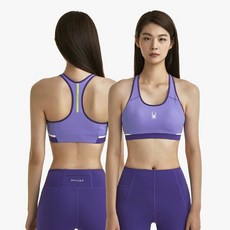 스파이더 여성 트레이닝 백 레터 프린트 브라탑 SPGFCNBR251WLPL RPT398 QPR207