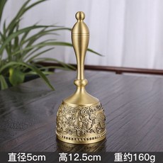 臺灣齣貨 龍鳳搖鈴復古小手持搖鈴金屬鈴鐺超響聲大擺飾上課會議鈴兒童玩具, 1個, 龙凤铃铛