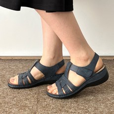 성원슈즈 여성 발편한 190g 초경량 펀칭 스트랩 키높이 여름 샌들 5cm