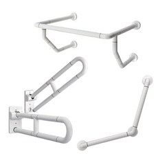 【海夫健康】裕華 ABS抗菌系列 活動型 面盆 V型扶手 40X40cm(T-058B T-054B T-111B), 1個