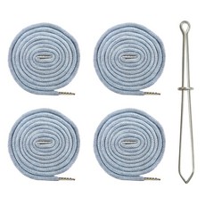 (끼우개 포함) 140cm 원형 후드끈 바지끈 4개, 1세트, 그레이블루(4개)