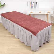 [로이스] 극세사 대형 시트타올 / 이불 100x200cm 마사지베드 침대용 큰 수건 대형수건, 1개, 브라운