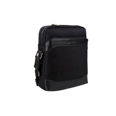 Giles N Brooks 男款休閒斜背包, 黑色