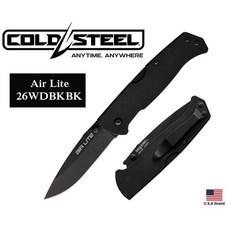 Cold Steel Air Lite Drop Point AUS10A鋼 G10柄 全黑 折刀 CS26WDBKBK, 1個