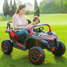 전동차 4륜구동 트랙터 어른용 장난감 자동차 선물용, 옐로우, 1개