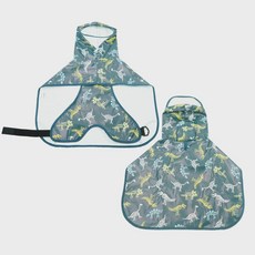 후드형 장마 필수템 패션 용품 경량 비옷 강아지 레인코트 애견 모자, 공룡