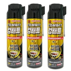 컴배트 바퀴 맥스 에어졸, 3개, 500ml