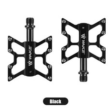 웨이크 산악 자전거 페달 액세서리 베어링 초경량 발판 알루미늄 MTB 로드 바이크용 미끄럼, P01 Bla, 1개